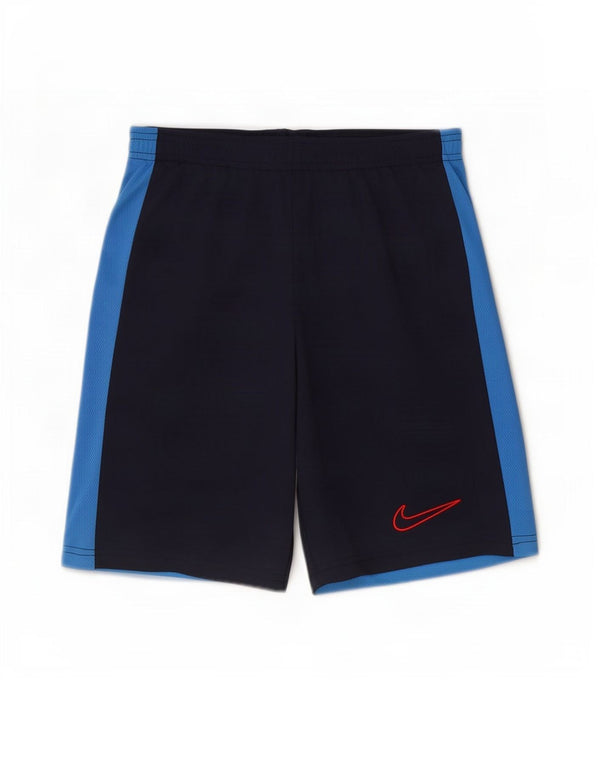 Shorts esportivos masculinos Nike Dri Fit Slim XS azul marinho colorblock poliéster