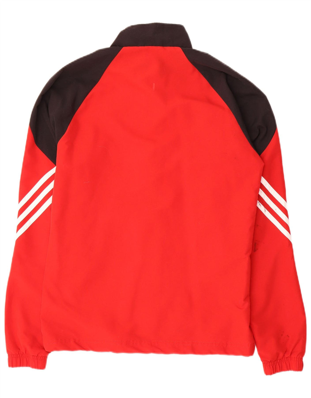Adidas Mens Treino Top Jacket Pequeno Poliéster Colorblock Vermelho