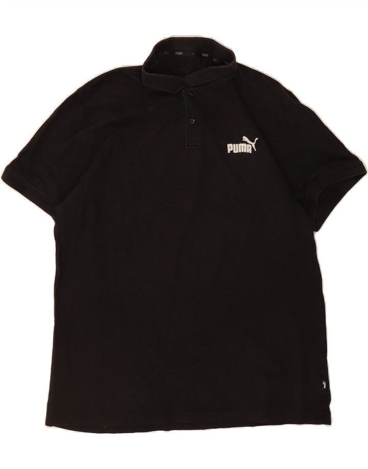 PUMA Mens Polo Shirt XL Black Cotton Vintage Puma and Second-Hand Puma from Messina Hembry 