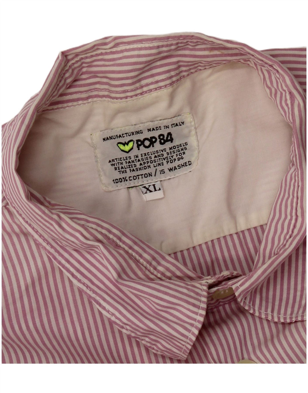 Camisa masculina POP 84 XL algodão listrado roxo