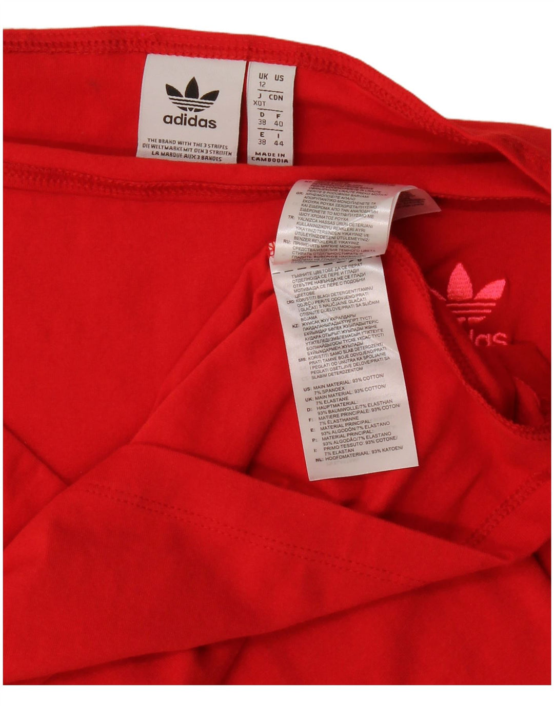 Adidas Womens Mini Vestido Fora Do Ombro Reino Unido 12 Médio Algodão Vermelho