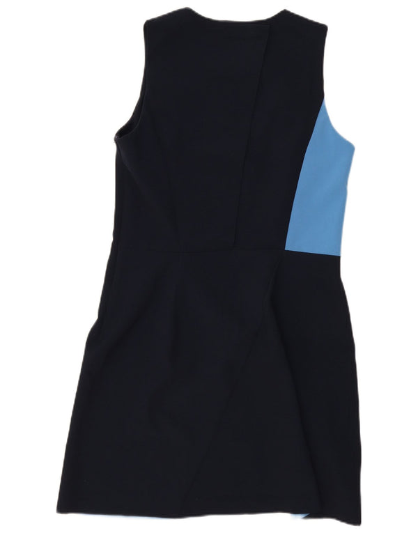 Próximo Vestido feminino sem mangas com bainha UK 14 grande bloco colorido azul marinho