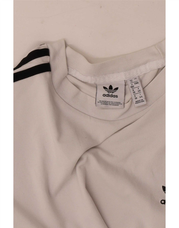 Adidas Mulher Top Manga Longa UK 12 Médio Branco