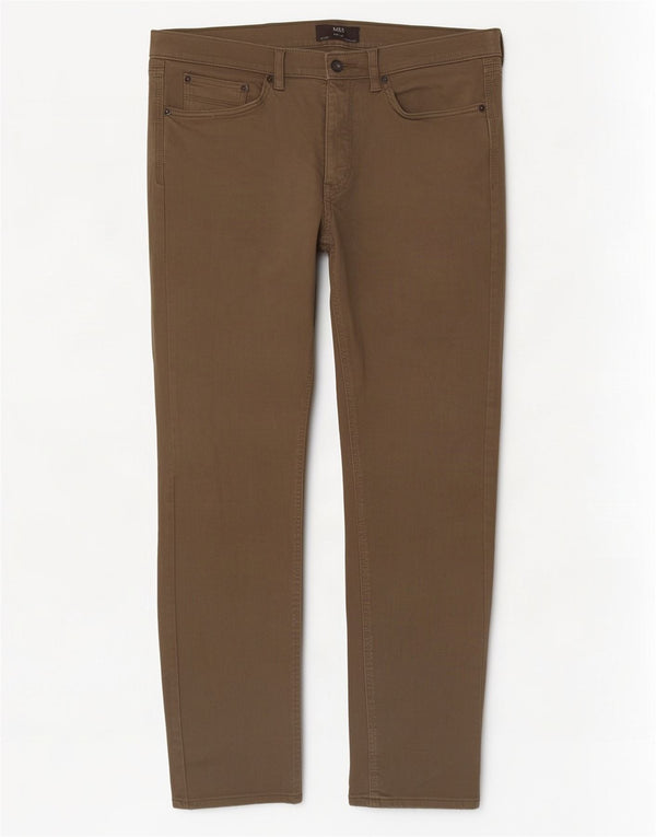 Marks & Spencer Mens Jeans Slim W34 L33 Algodão Cáqui