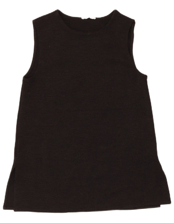 Zara Womens Vest Top UK 10 Pequeno Preto
