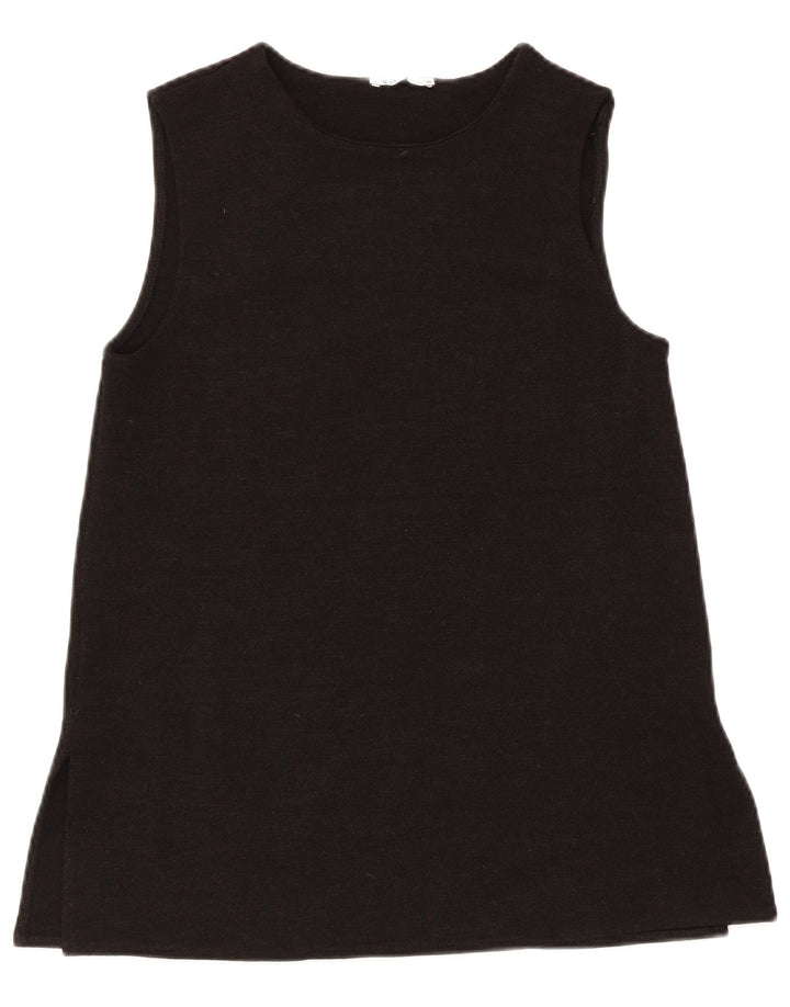 Zara Womens Vest Top UK 10 Pequeno Preto