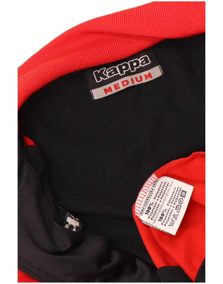 Jaqueta masculina KAPPA com estampa gráfica em bloco colorido vermelho médio de poliéster