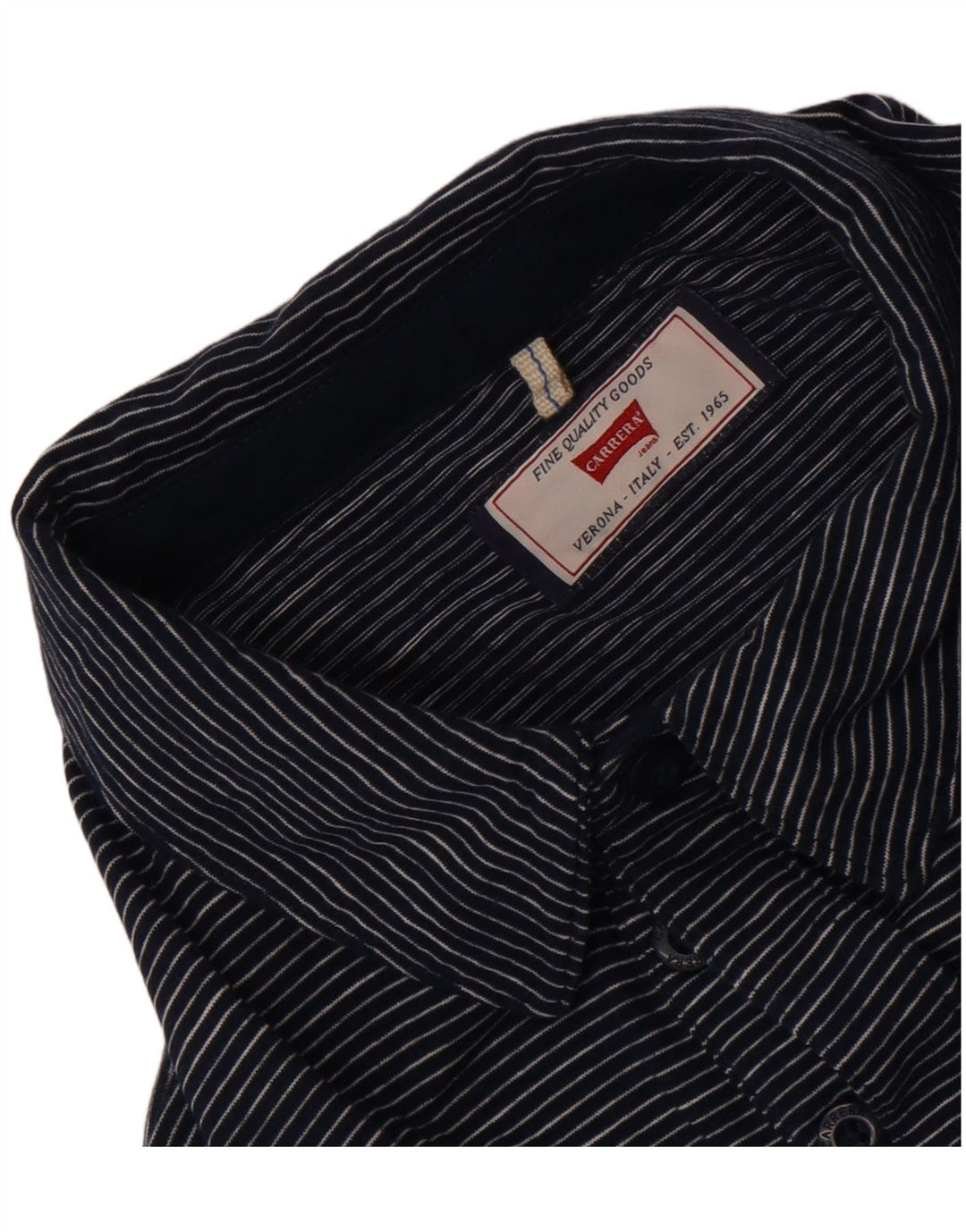 Camisa polo masculina Carrera pequena listrada azul marinho