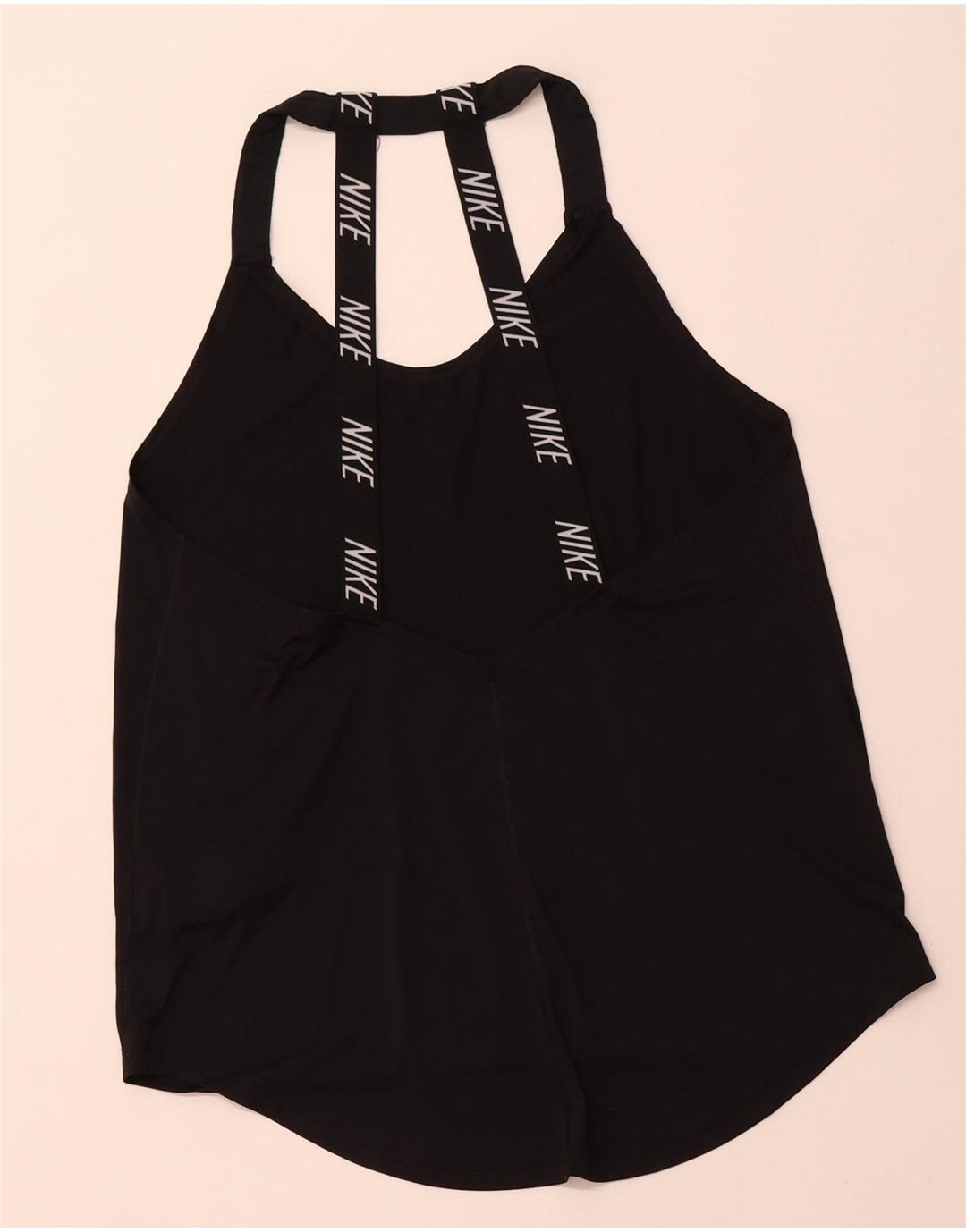 Colete feminino Nike Dri Fit Loose Fit gráfico top UK 12 médio preto