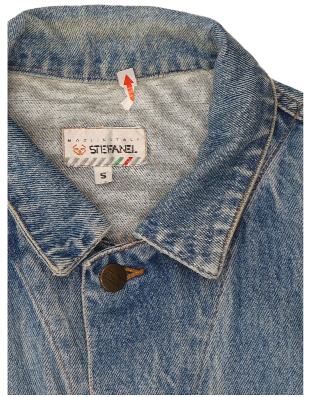 Jaqueta jeans masculina Stefanel UK 36 pequena azul