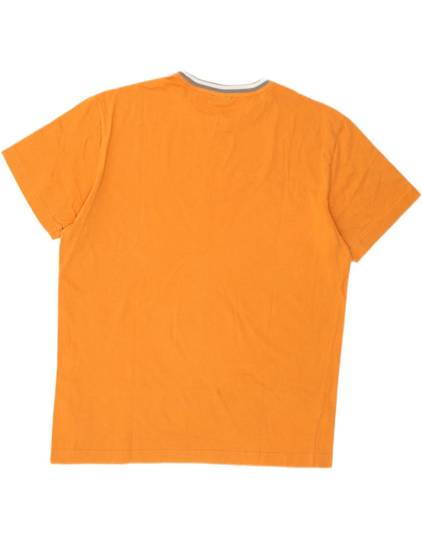 Camiseta gráfica masculina ASICS Top grande algodão laranja
