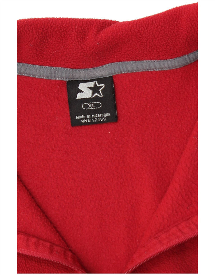 Jumper de lã masculino STARTER com zíper e gola XL vermelho
