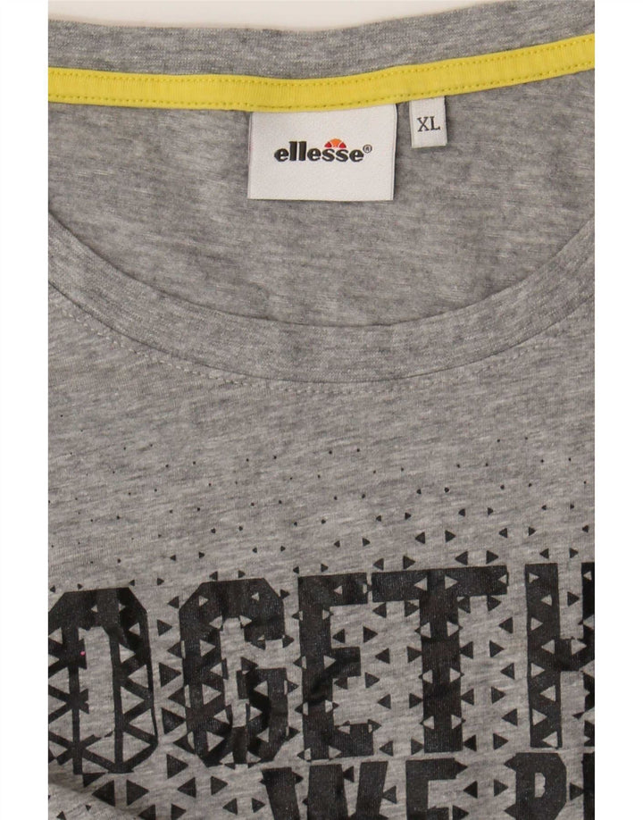 Camiseta feminina Ellesse com estampa gráfica UK 18 XL cinza