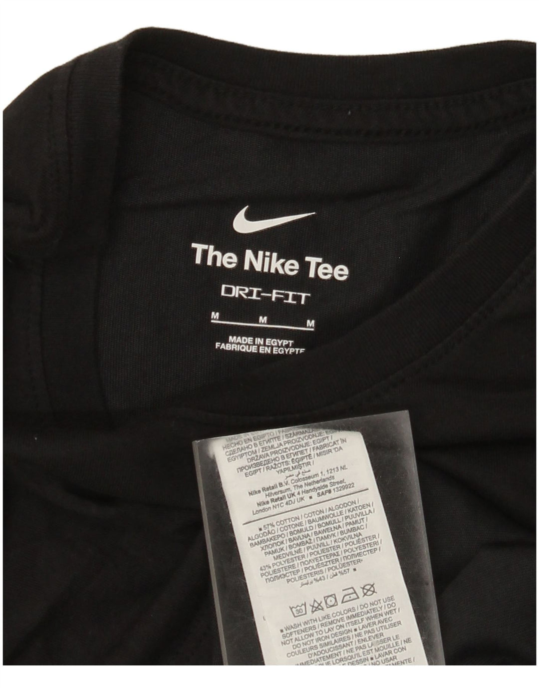 Camiseta Nike Masculina Dri Fit Graphic Top Médio Algodão Preto