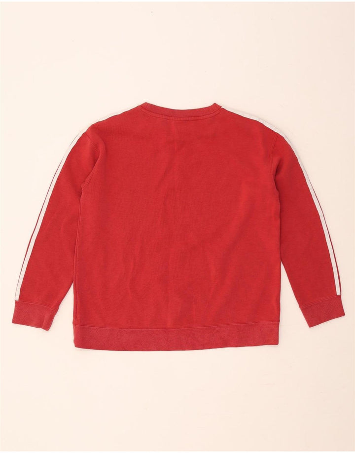ADIDAS Womens Oversized Sweatshirt Jumper UK 8 Pequeno Algodão Vermelho