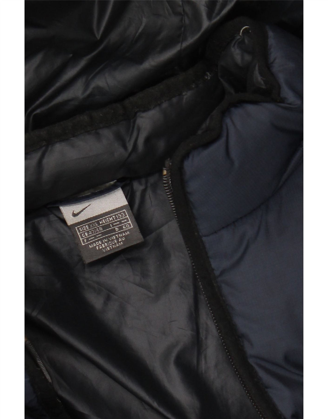 Jaqueta acolchoada com capuz masculina Nike UK 44 2XL azul marinho nylon