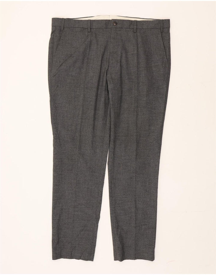 Calça Chino Masculina Slim Marks & Spencer W38 L31 Poliéster Cinza