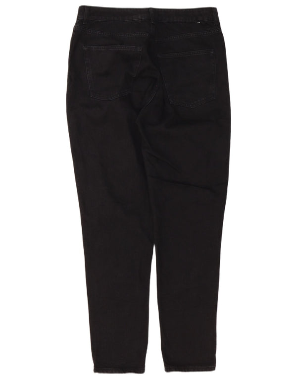 Topshop feminino Mom Tapered Jeans W34 L31 algodão preto