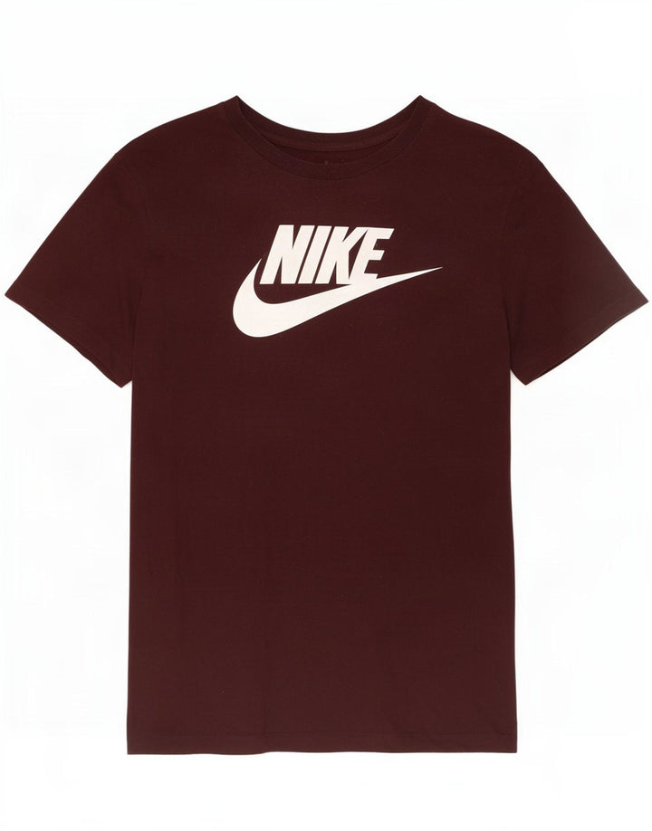 Camiseta Nike masculina gráfica grande algodão Borgonha