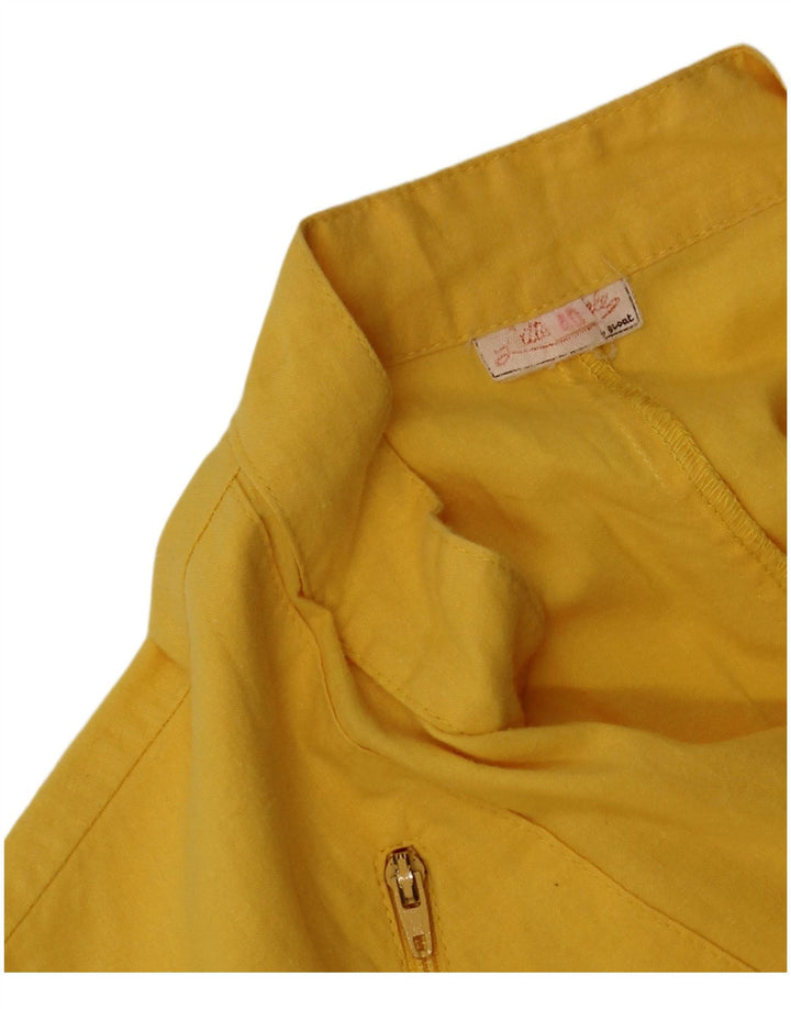 Macacão feminino vintage sem mangas IT 40 pequeno amarelo