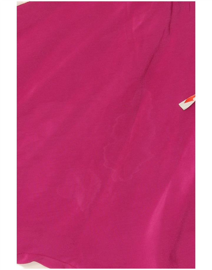 Blusa oversized feminina Franco Ziche Top UK 8 pequeno acetato rosa