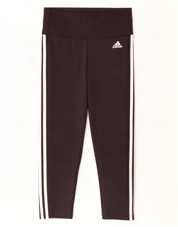 Adidas Womens Aeroready Capri Leggings Reino Unido 8/10 Pequeno Poliéster Preto