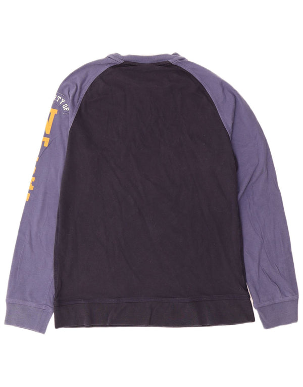 Top gráfico masculino Nike manga comprida UK 39/41 médio azul marinho