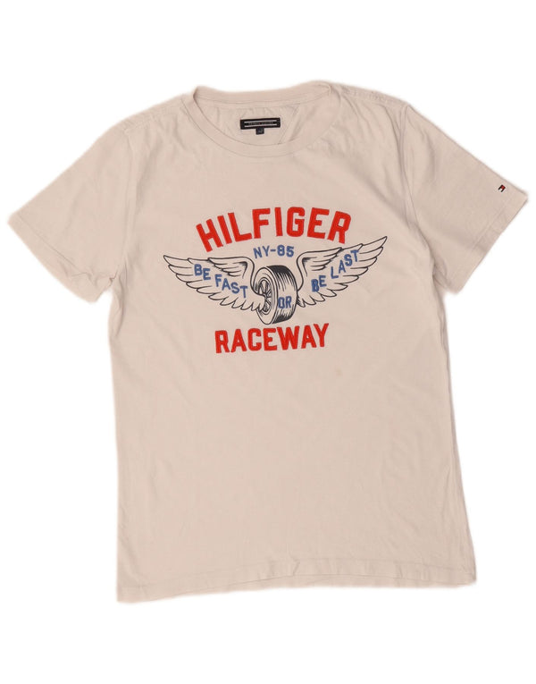 Camiseta Tommy Hilfiger Boys Graphic 14-15 Anos Algodão Branco