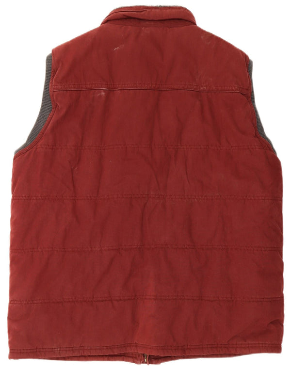 Colete acolchoado masculino Fat Face UK 44 2XL algodão marrom