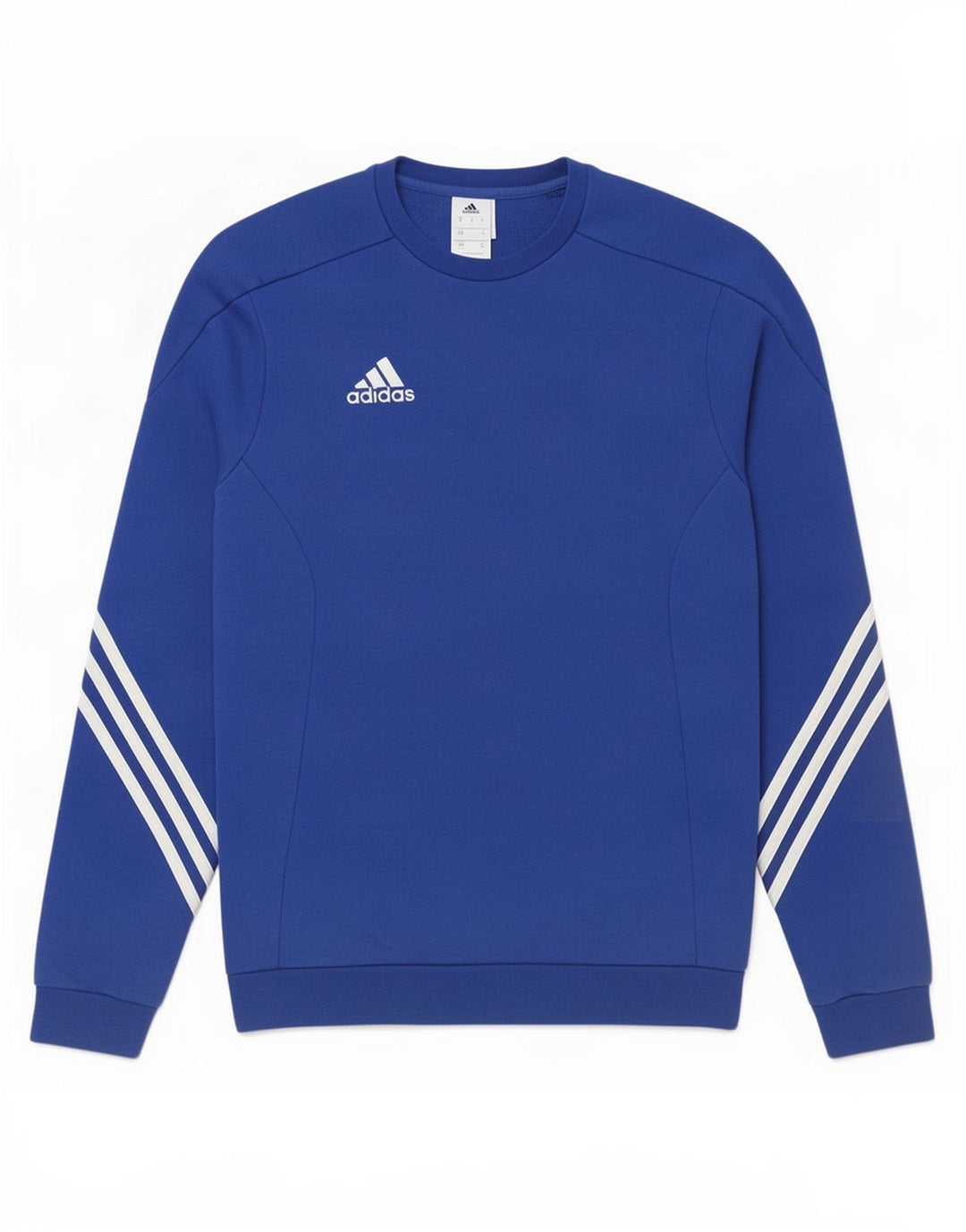 Adidas Mens Moletom Jumper Pequeno Algodão Azul