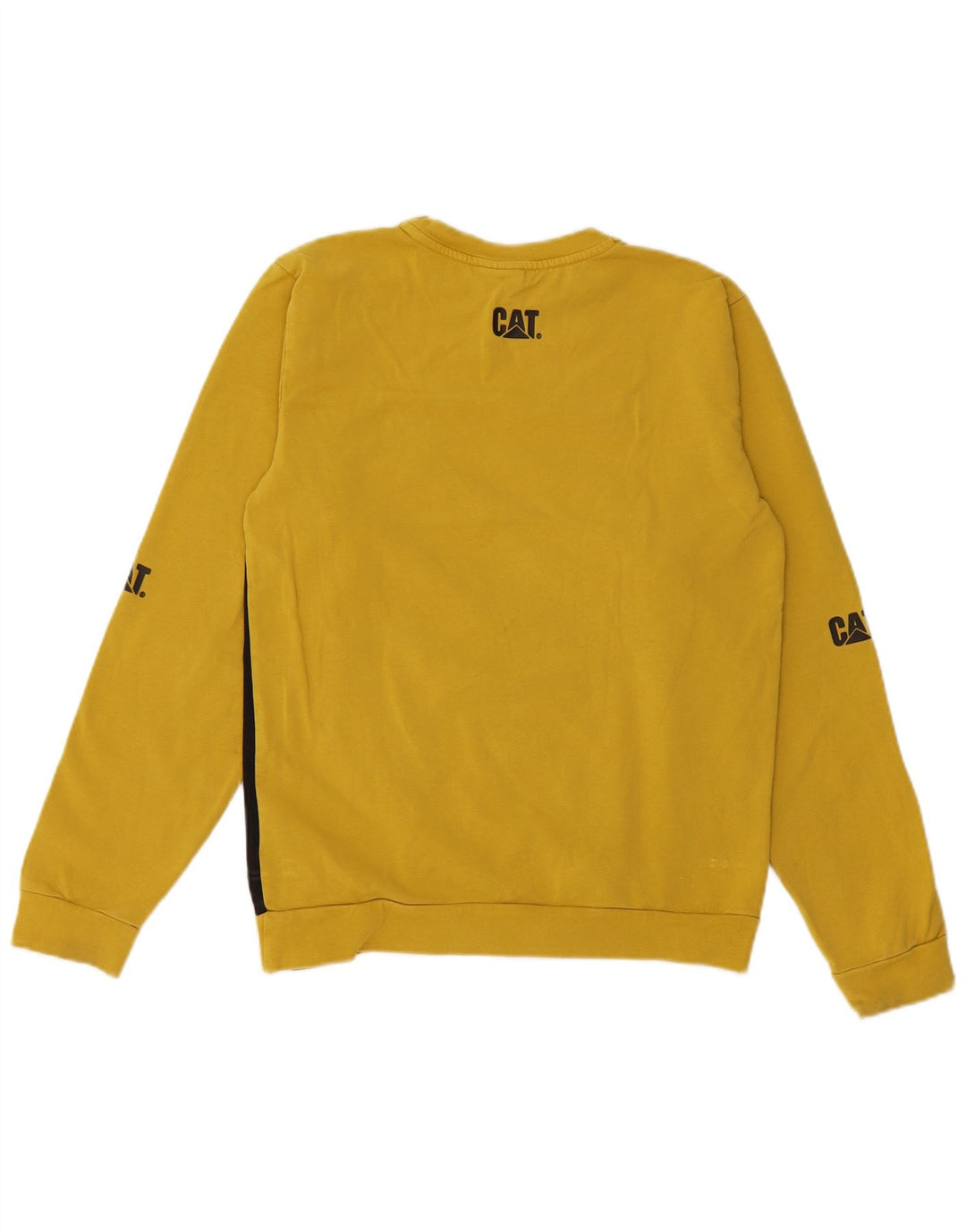 Suéter gráfico CAT Boys 13-14 anos amarelo colorblock algodão