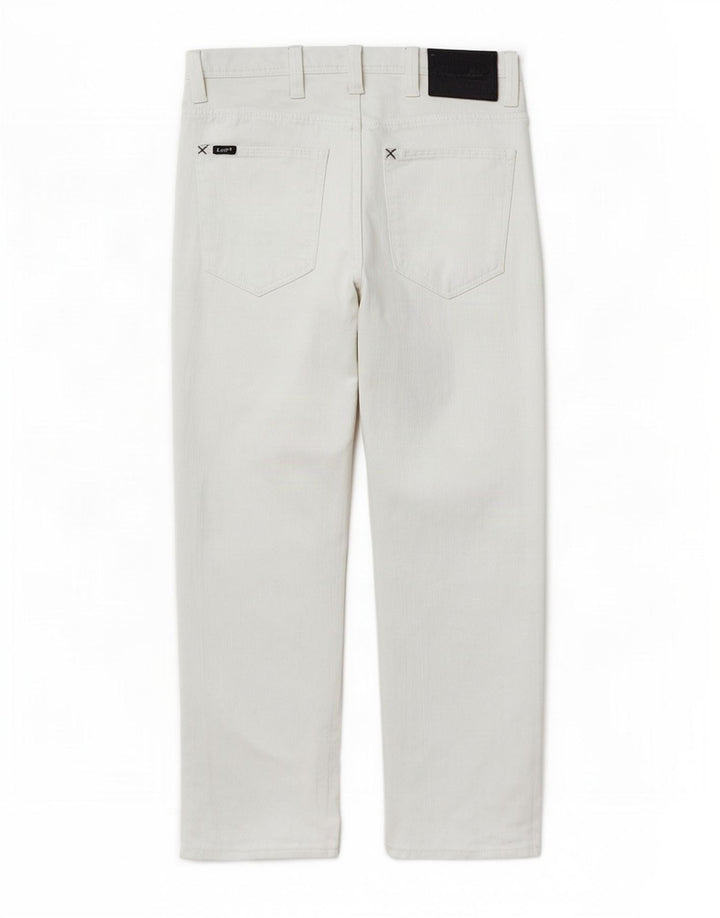 Lee Womens Zed Straight Jeans W31 L30 Algodão Branco