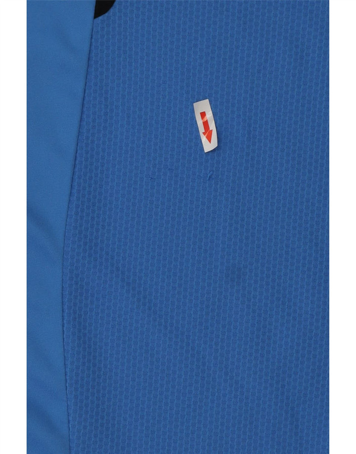 Adidas Mens Climacool Camiseta Top Grande Azul Colorblock Poliéster