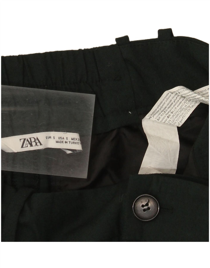 Calça Chino Cônica Feminina Zara Pequena W25 L25 Verde Poliéster