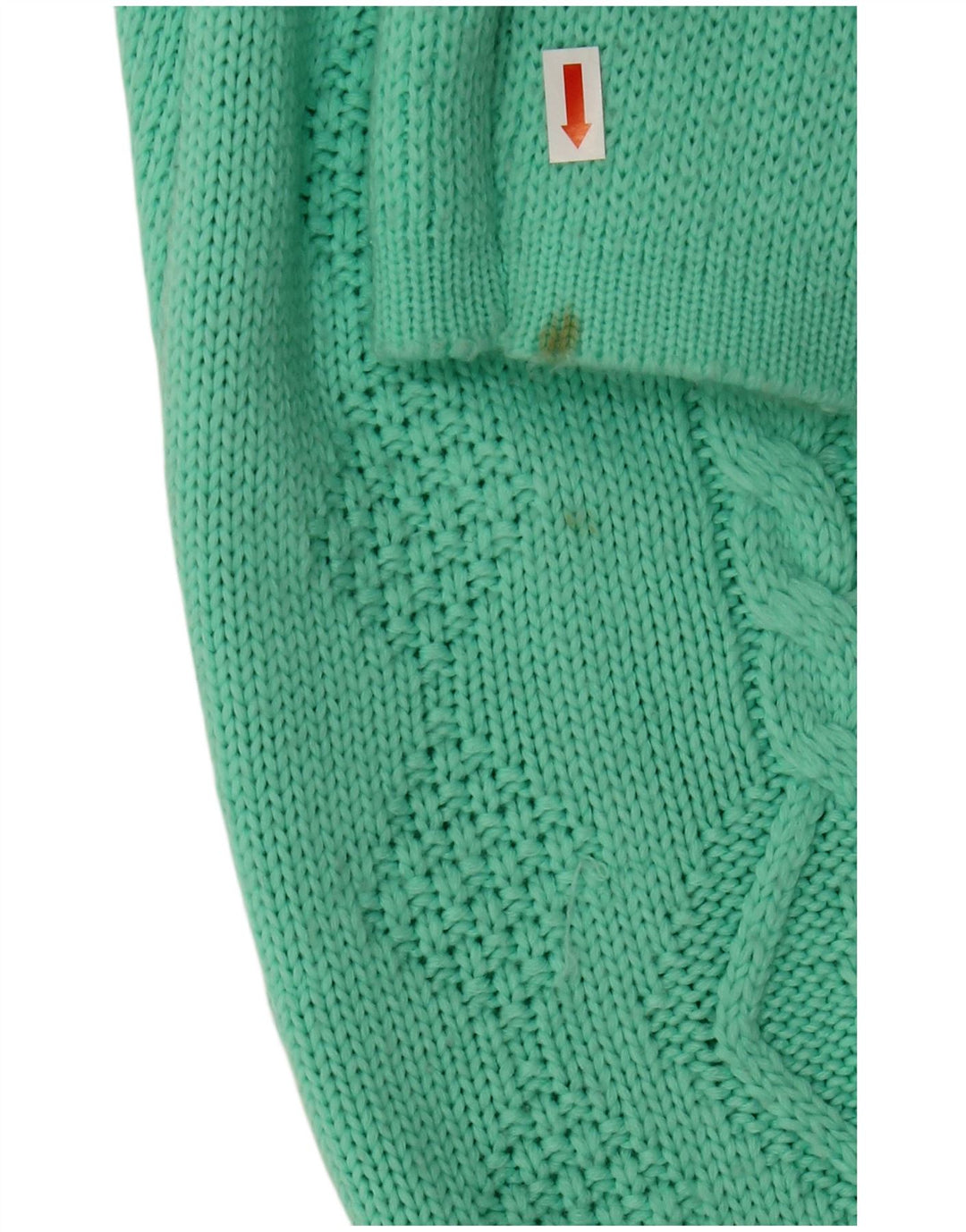 Suéter feminino VINTAGE com decote em V Reino Unido 18 XL verde acrílico