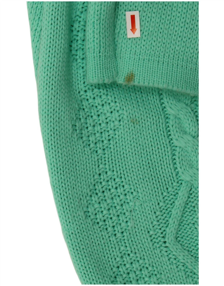 Suéter feminino VINTAGE com decote em V Reino Unido 18 XL verde acrílico