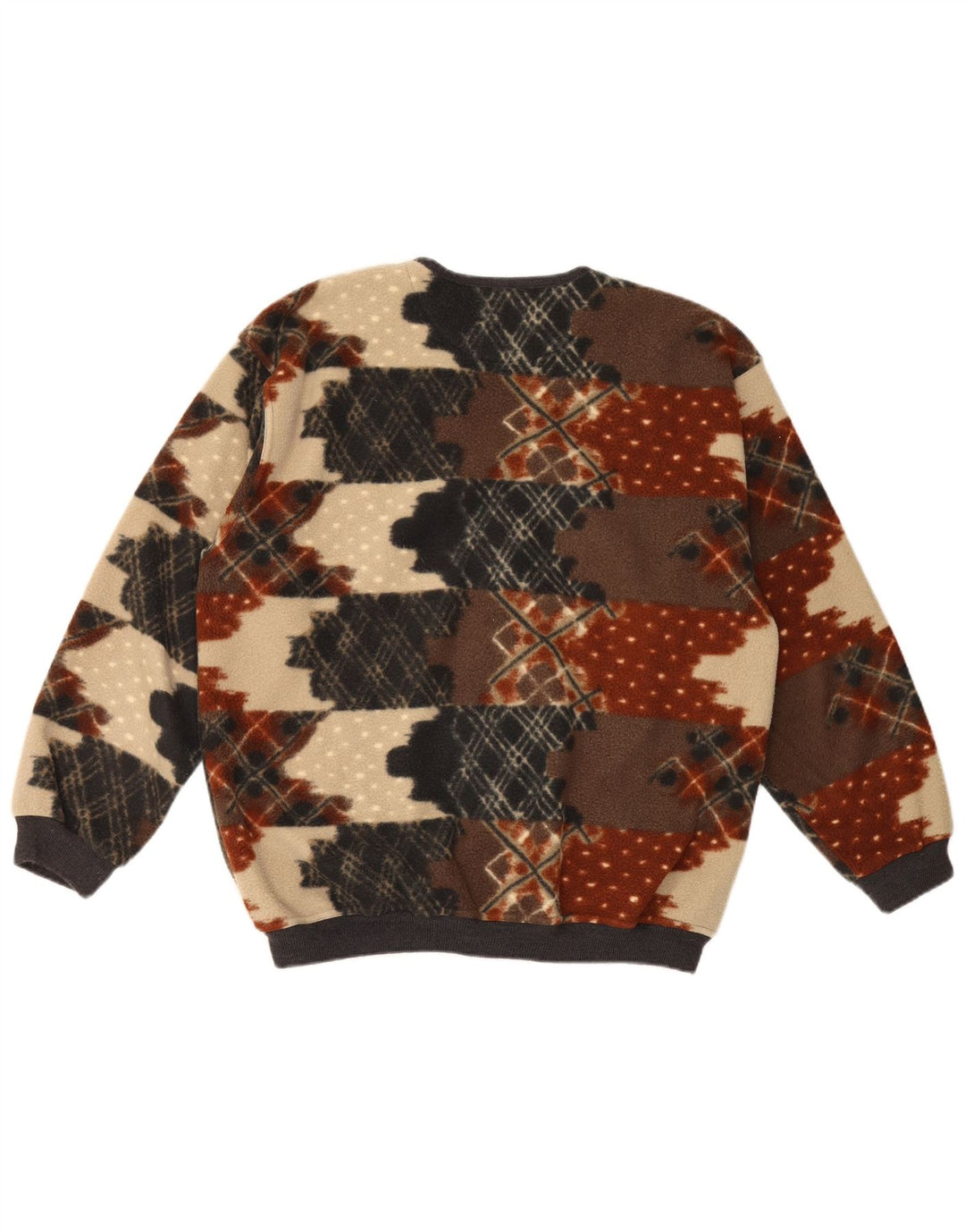 Jaqueta de lã masculina vintage IT 50 poliéster geométrico multicolorido médio