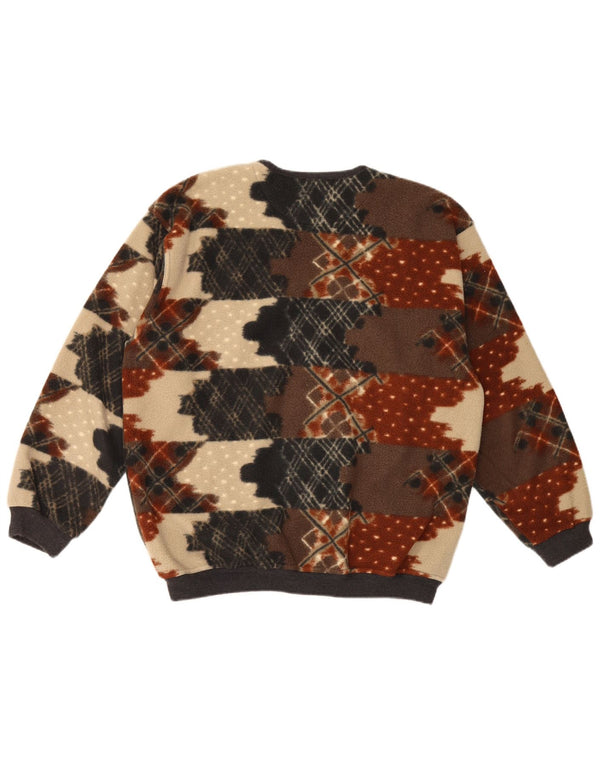 Jaqueta de lã masculina vintage IT 50 poliéster geométrico multicolorido médio