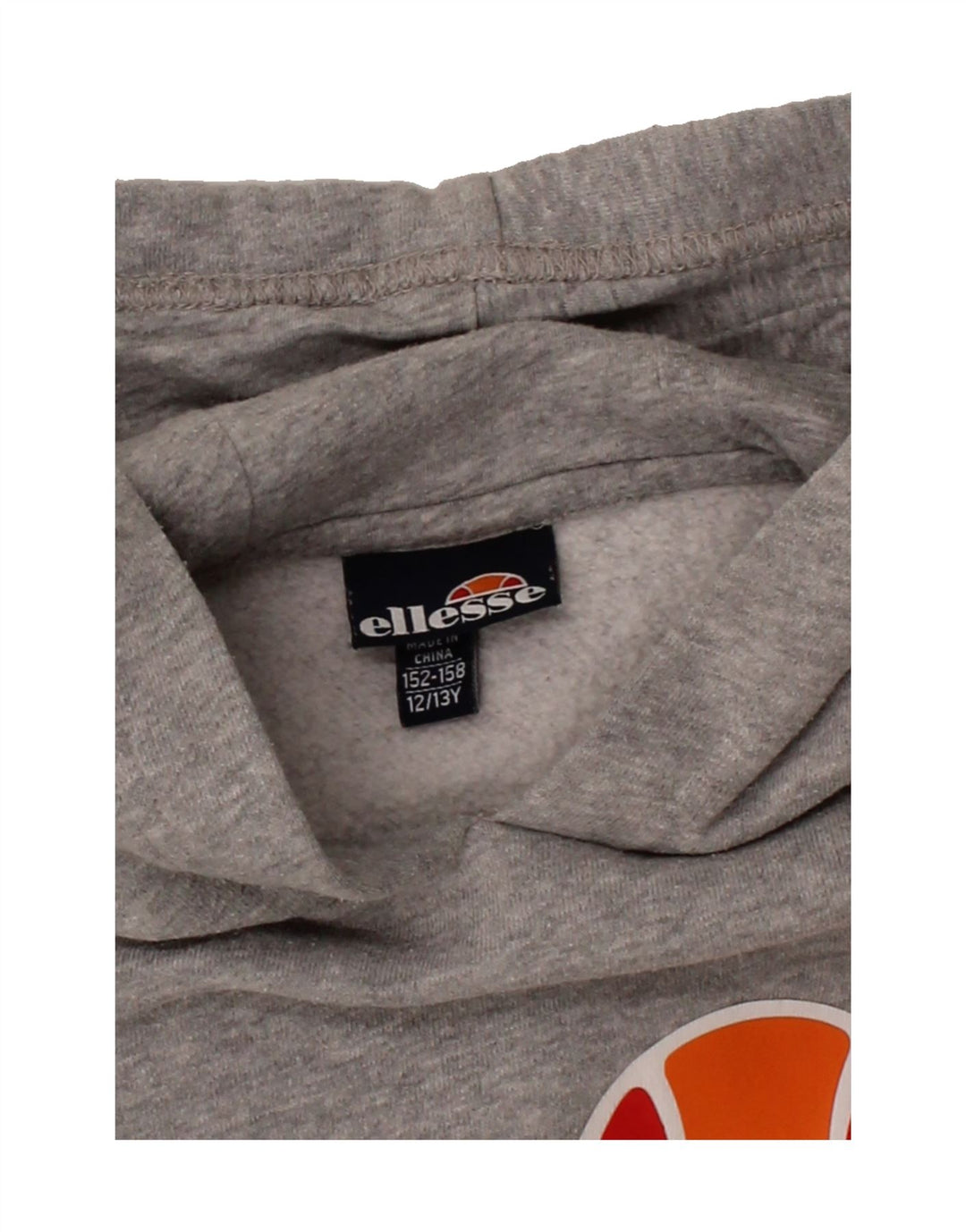 ELLESSE Girls Graphic Hoodie Jumper 12-13 Years Grey Cotton Vintage Ellesse and Second-Hand Ellesse from Messina Hembry 