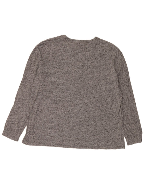 Top masculino Polo Ralph Lauren manga comprida 2XL algodão manchado cinza