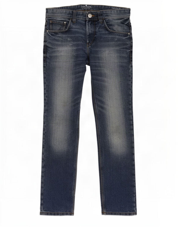 Jeans retos masculinos Tom Tailor W30 L29 algodão azul marinho