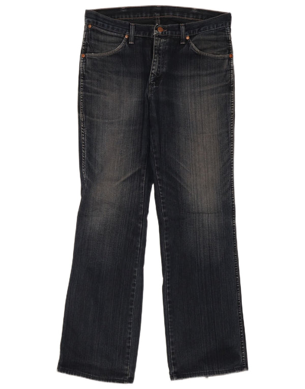Wrangler Mens Alaska Bootcut Jeans W33 L31 Azul Marinho Algodão