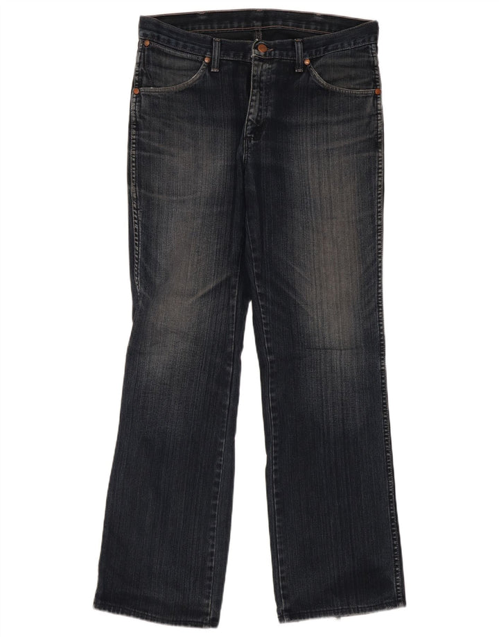 Wrangler Mens Alaska Bootcut Jeans W33 L31 Azul Marinho Algodão