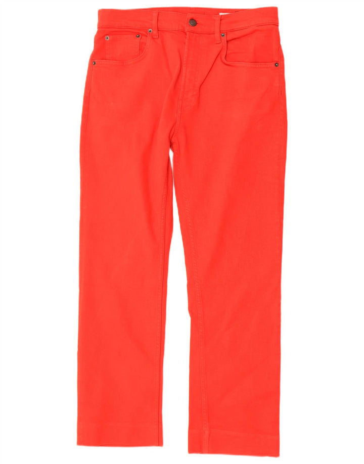 Calça jeans reta feminina Zara EU 40 médio W30 L27 algodão vermelho