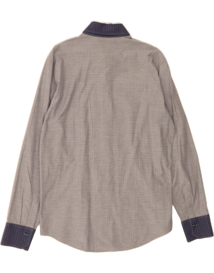 NARACAMICIE Mens Shirt XL Grey Spotted Vintage Naracamicie and Second-Hand Naracamicie from Messina Hembry 