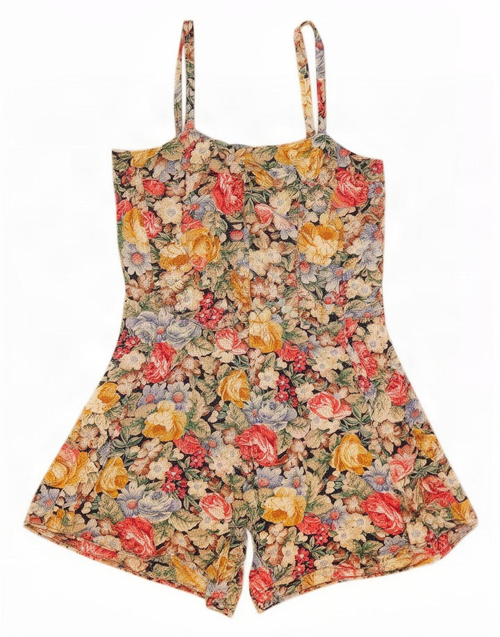 Macacão feminino vintage IT 44 médio floral multicolorido