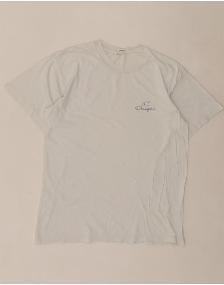 CHAMPION Womens T-Shirt Top UK 16 Large White Cotton Vintage Champion and Second-Hand Champion from Messina Hembry 