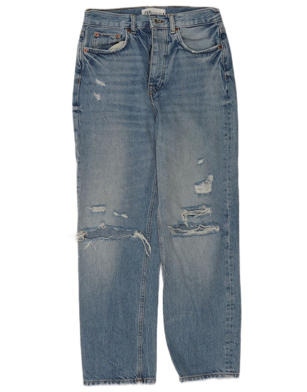 Zara Jeans feminino The Bliss High Rise Straight EU 36 XS W26 L27 Azul