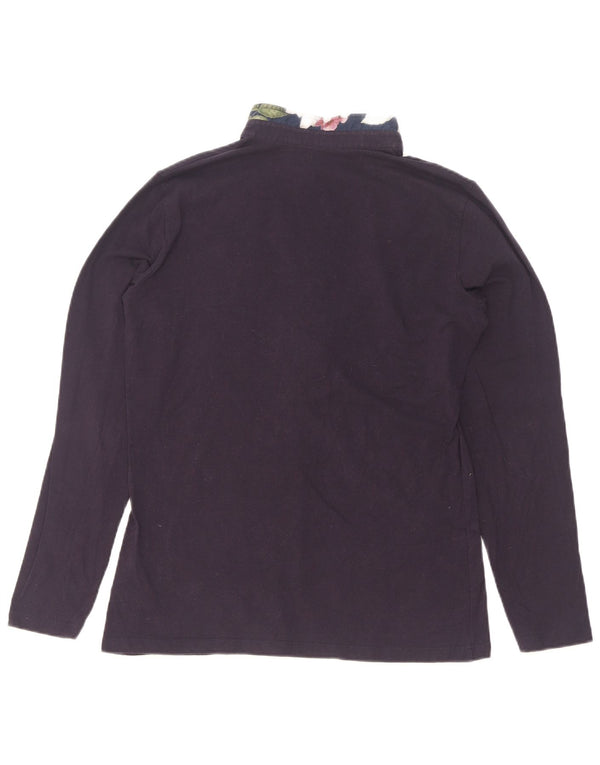 Top feminino Henry Cottons manga comprida IT 48 XL azul marinho algodão floral