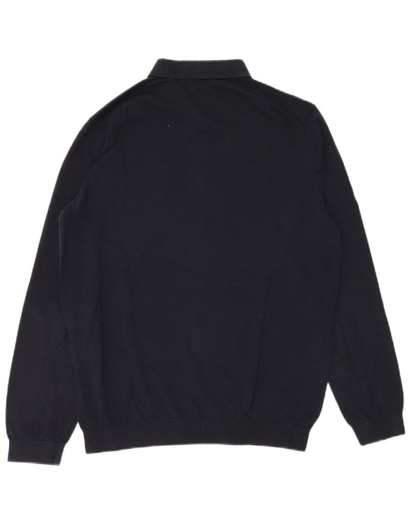 Suéter masculino Massimo Dutti com gola polo XL azul marinho algodão